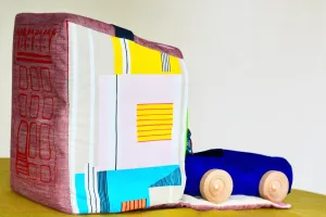 Portable Brownstone Geo-Print Toy House