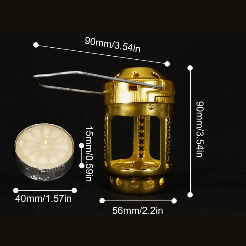 Portable Camping Candle Lantern – Aluminum Alloy Tealight Lantern