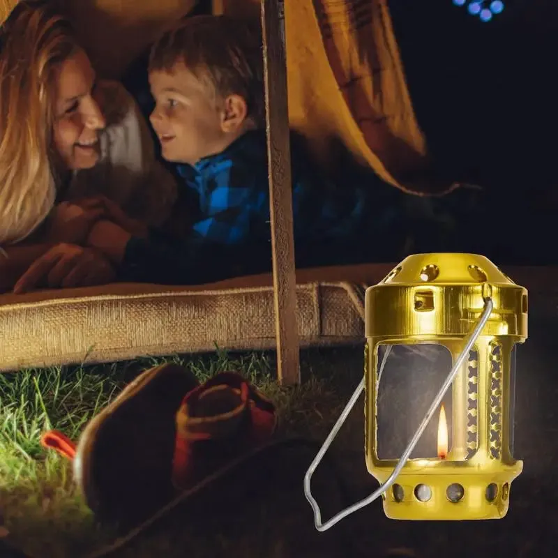 Portable Camping Candle Lantern – Aluminum Alloy Tealight Lantern