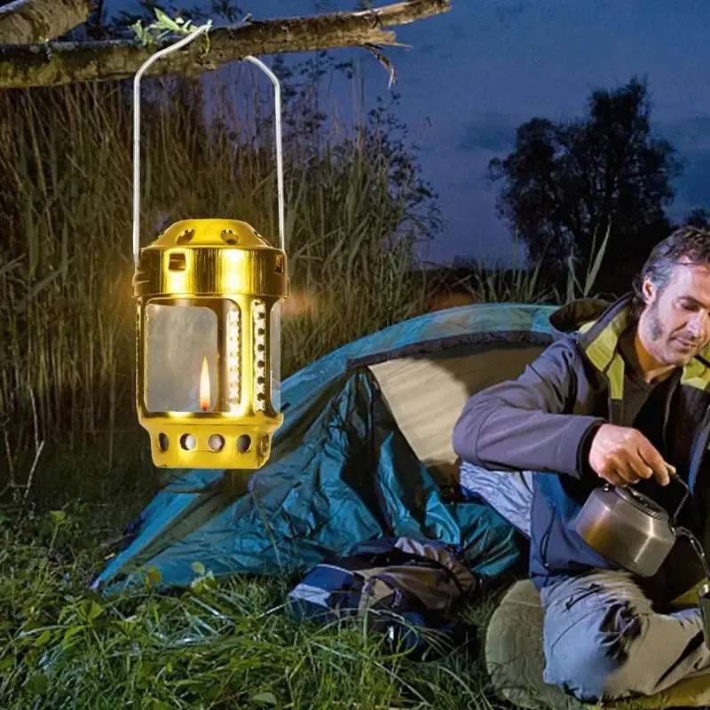 Portable Camping Candle Lantern – Aluminum Alloy Tealight Lantern