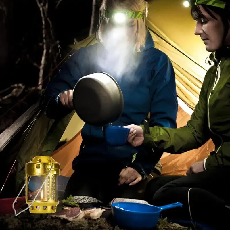 Portable Camping Candle Lantern – Aluminum Alloy Tealight Lantern