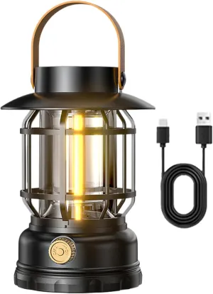 Portable LED Camping Lantern - Rechargeable Camping Light | Portable Brightest Outdoor emergencyy Light | Electric Lantern Type-C Rechargeable for Hiking Cycling, Portable Fishing Lamp
