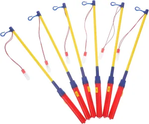Portable Led Lantern Rods 6pcs Plastic Paper Lantern Holders Battery Led Light for Boys and Girls for Camping Travel