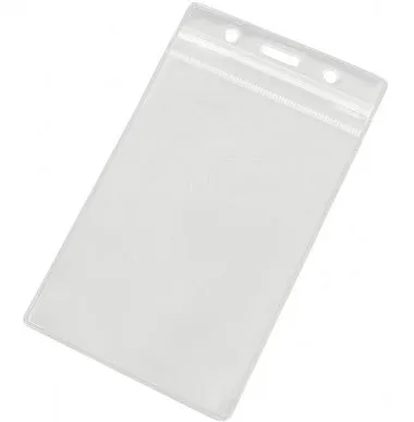 Portrait Clear/Frosted Zip Lock ID Card Holder (100mmx65mm) CH-IDCW51 (50 pack)