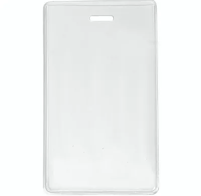 Portrait Plastic Heavy Duty ID Card Holder Anti Ink Transfer CH-IDCW21F (100 Pack)