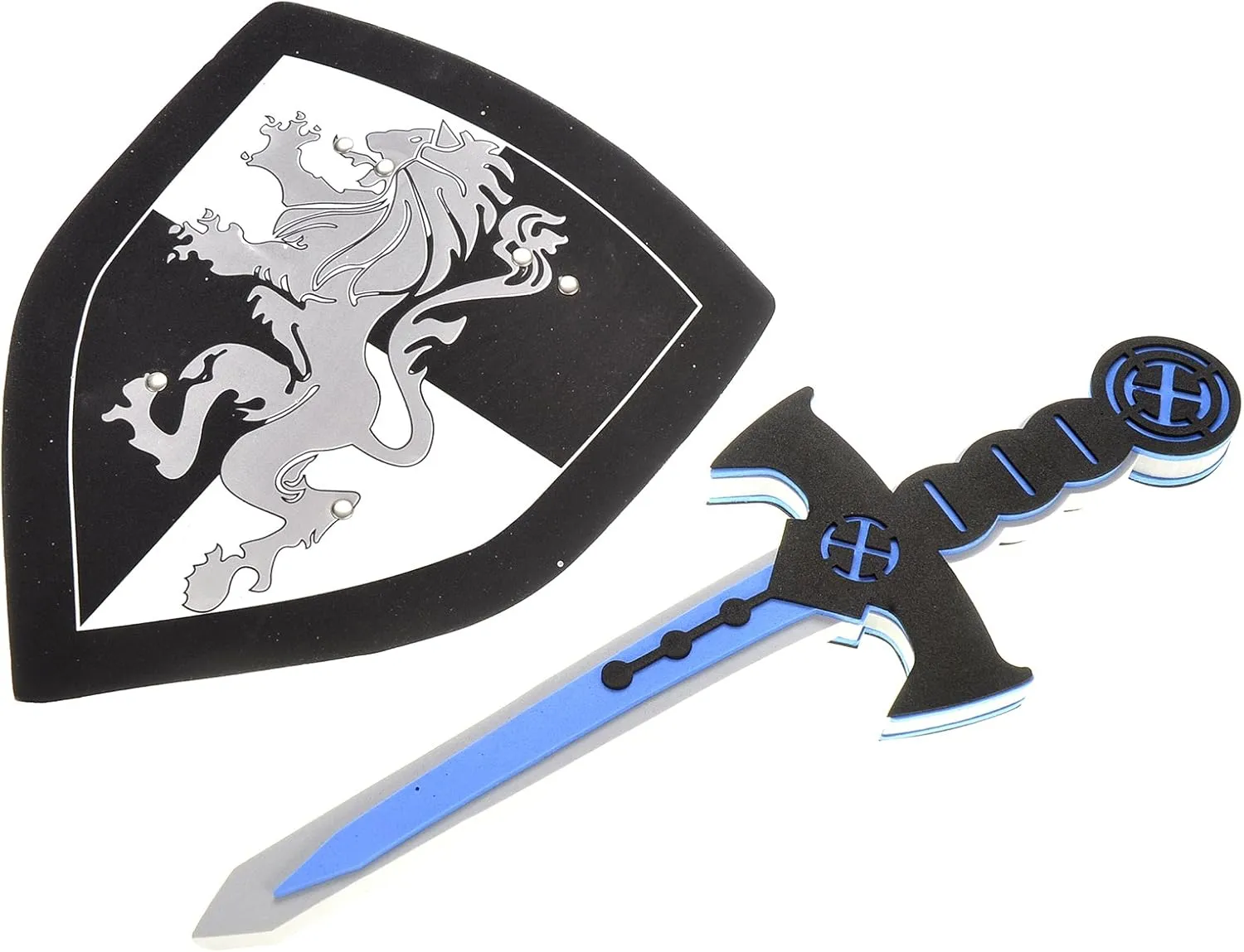 PowerTRC Sword and Shield Play Set | Dragon and Lion Shield for Party Favors | Pretend Play (2 Packs)