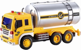 PowerTRC Push & Go Friction Powered Oil Truck Toy with Light and Sound | Realistic Play Oil Tanker Truck Toy Gift for Boys and Girls