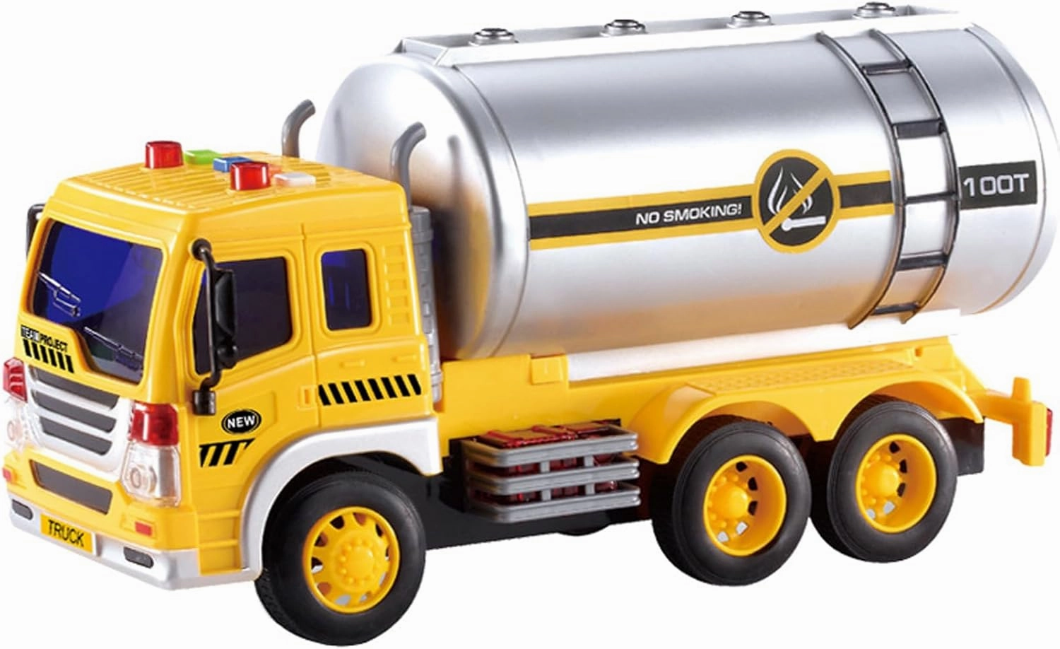 PowerTRC Push & Go Friction Powered Oil Truck Toy with Light and Sound | Realistic Play Oil Tanker Truck Toy Gift for Boys and Girls