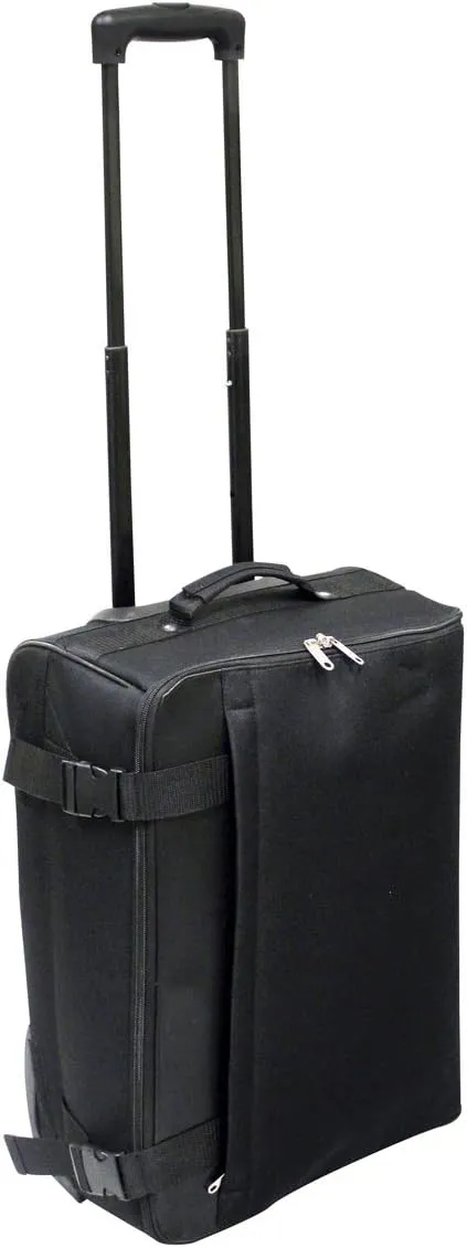 Preferred Nation 20 inch Folding Suitcase Luggage Carry On, Collapsible, packable, locking pull-up handle, in-line recess skate wheels.