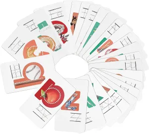Preschool Alphabet Tool - 26 Pcs ABC Learning Cards with Pictograph Mnemonic, Alphabet Flash Cards, Learn Letter Sounds up to 2X Faster, Letter Sounds & Vocabulary Builder