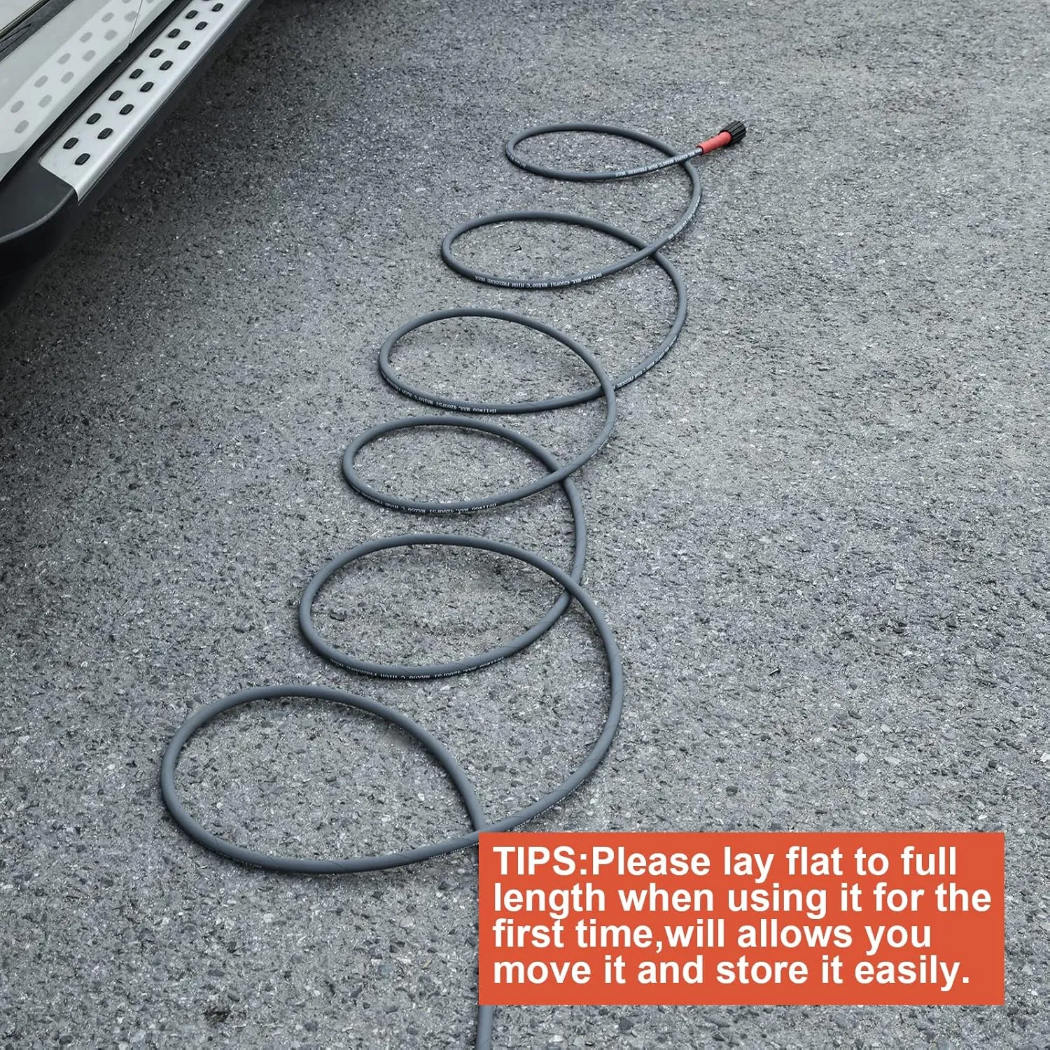 Pressure Washer Hose 150ft, 1/4 Inch Kink Resistant Power Washer Extension Hose, Flexible Heavy Duty Replacement Hose, Compatible with M22 14mm Fittings, High Tensile Wire Braid - 4200 PSI