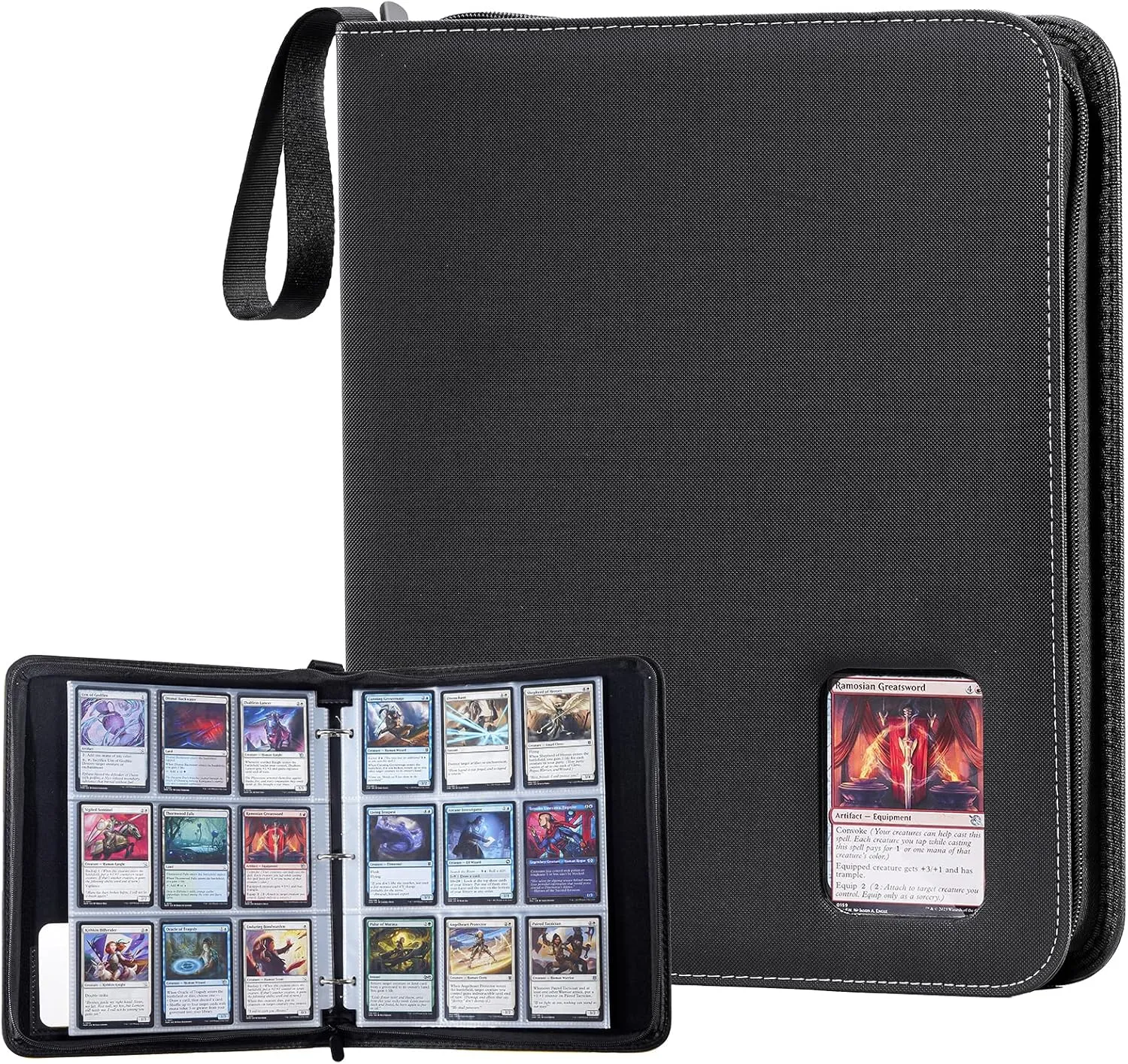 ProCase 900 Pockets Card Binder with Clear Window for Trading Cards, 9 Double Sided Pockets Cards Colletction Album Holder with Removable Sleeves for MTG, TCG, Sports Cards, Football Cards -Black