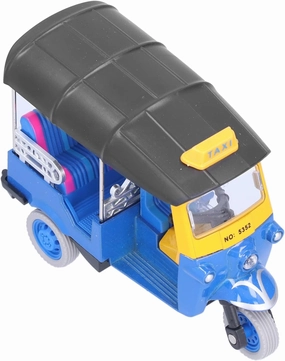 Pull Back Thai Tricycle, 3 Colors, Simulation Alloy Tuk Tuk Car Model Toy Children Vehicle Toy(Blue)