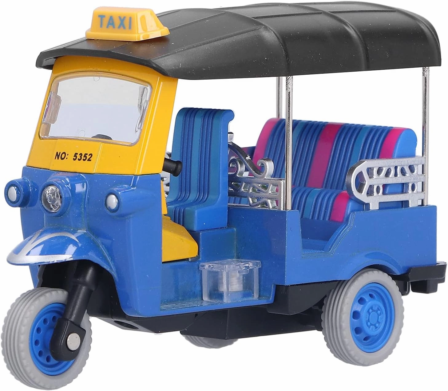 Pull Back Thai Tricycle Toy, High Simulation Alloy Tuk Tuk Car Model Toy for Children Gifts