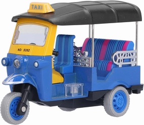 Pull Back Thai Tricycle Toy, High Simulation Alloy Tuk Tuk Car Model Toy for Children Gifts