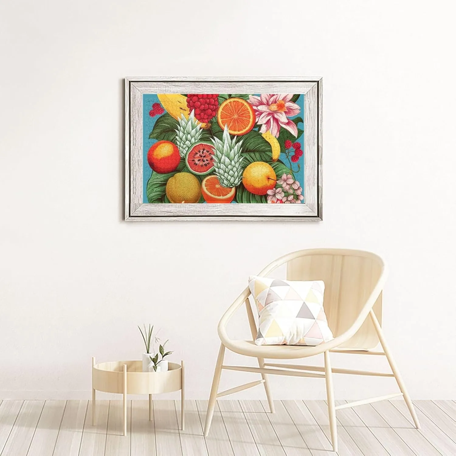 Puzzles 1000 Pieces Personalized Jigsaw Puzzles Tropical Fruits and Flowers Photo Puzzle Challenging Picture Puzzle for Adults Personaliz Jigsaw with Storage Bag (29.5" x 19.7")