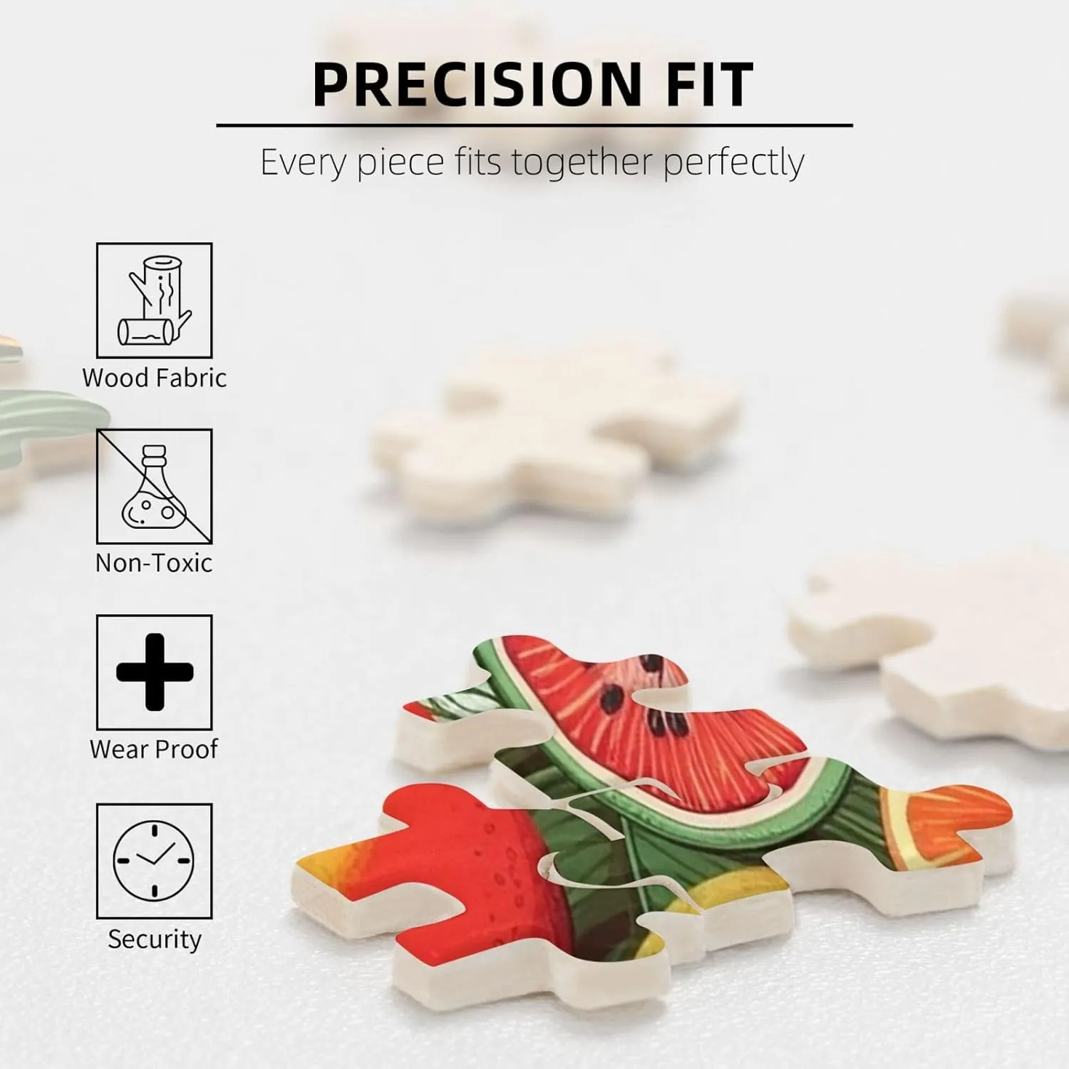 Puzzles 1000 Pieces Personalized Jigsaw Puzzles Tropical Fruits and Flowers Photo Puzzle Challenging Picture Puzzle for Adults Personaliz Jigsaw with Storage Bag (29.5" x 19.7")