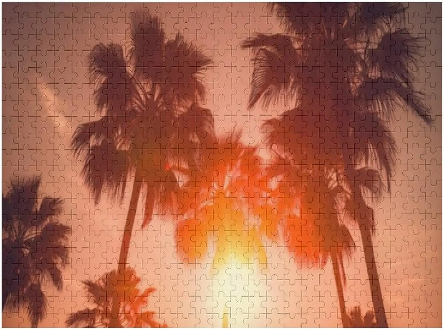 Puzzles for Adults 500 Pieces - Sunset Palm Best Challenging Puzzles for Cognitive Workout - Safe Eco-Friendly - Most Popular Leisure Activities