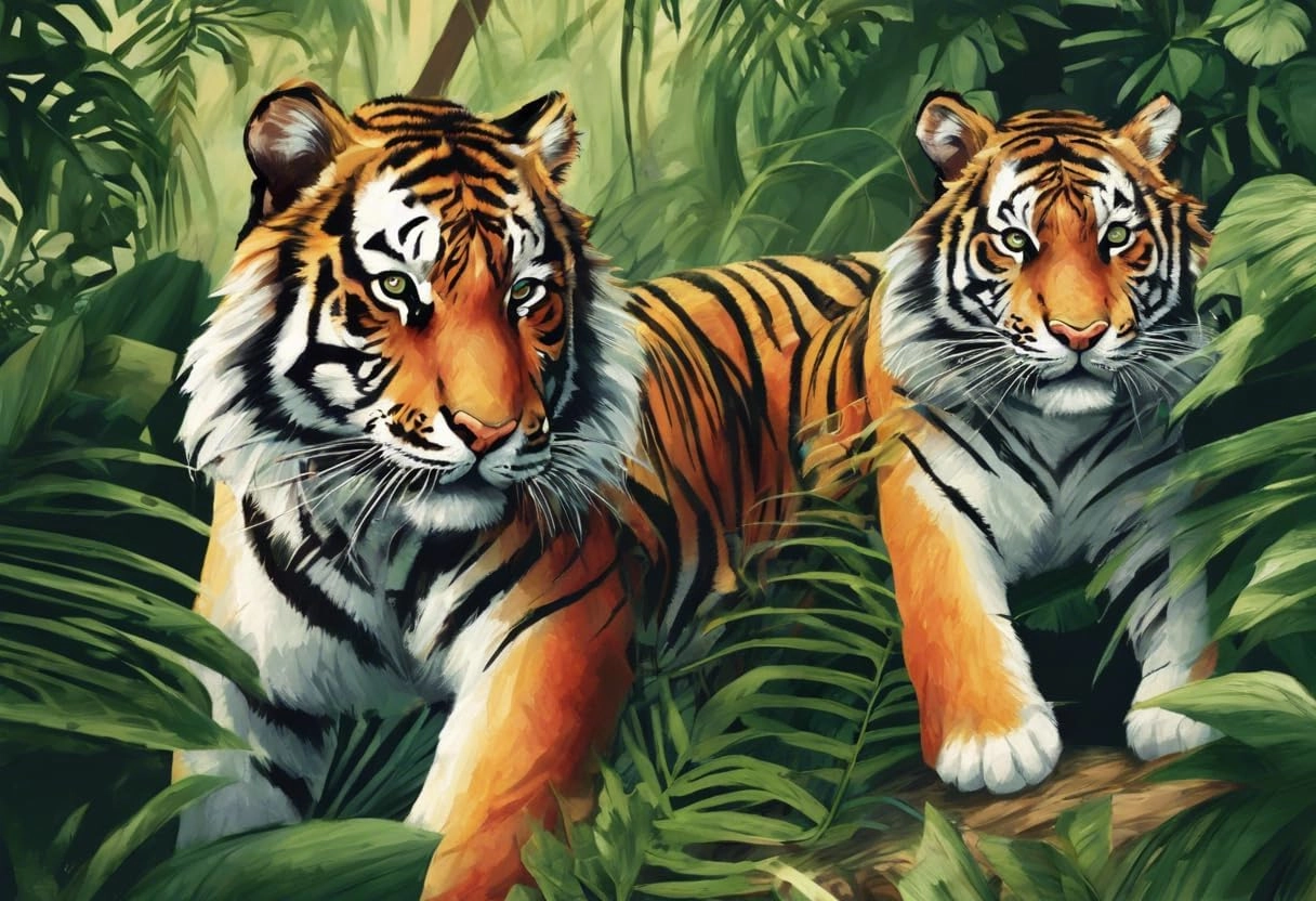 Puzzles for Adults 1000 Pieces, Impossible Hard Difficult Challenging Puzzles for Adults,Families Tigers in The Jungle Challenging Puzzle Perfect for Game Nights