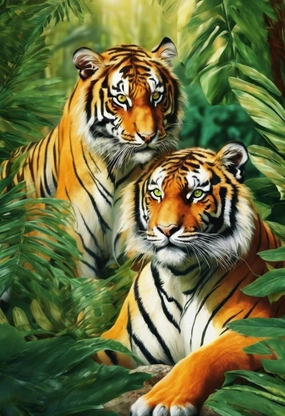Puzzles for Adults 1000 Pieces, Impossible Hard Difficult Challenging Puzzles for Adults,Families Tigers in The Jungle Challenging Puzzle Perfect for Game Nights