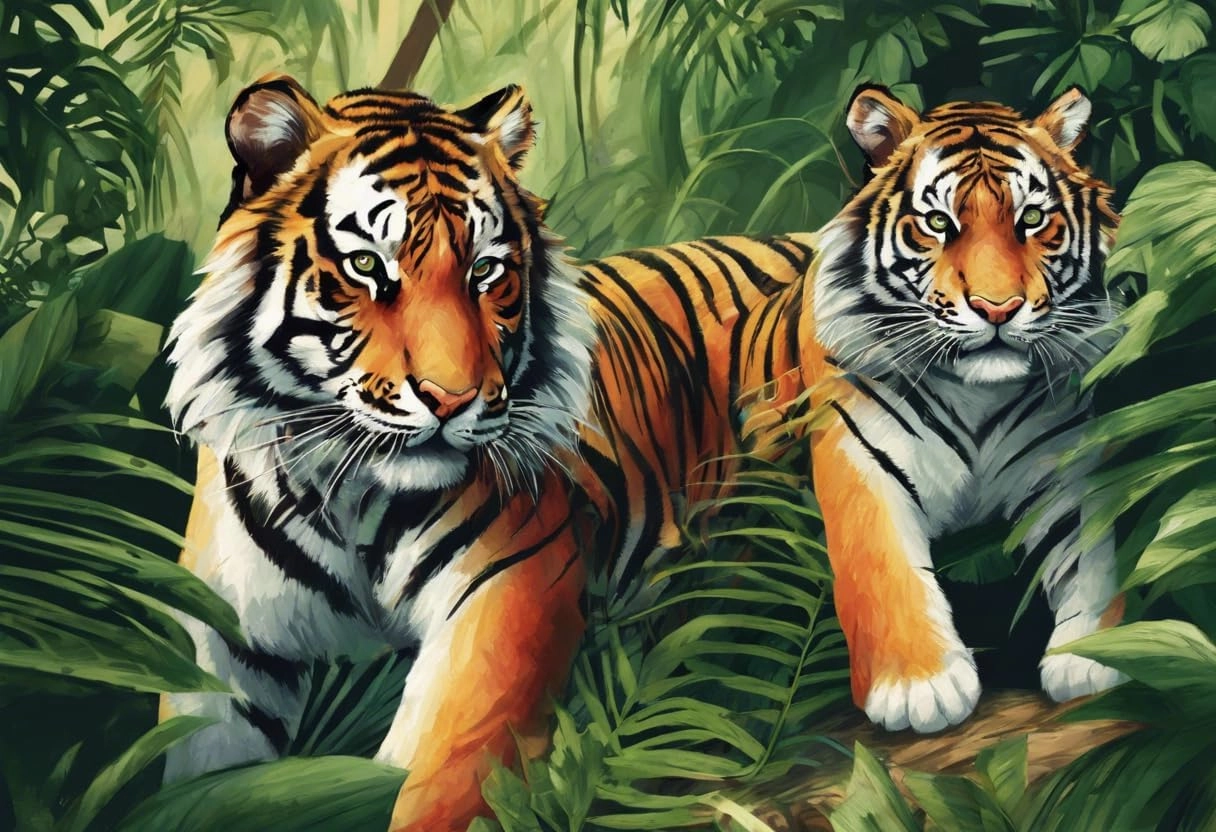 Puzzles for Adults 1000 Pieces, Impossible Hard Difficult Challenging Puzzles for Adults,Families Tigers in The Jungle Challenging Puzzle Perfect for Game Nights