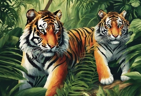 Puzzles for Adults 1000 Pieces, Impossible Hard Difficult Challenging Puzzles for Adults,Families Tigers in The Jungle Challenging Puzzle Perfect for Game Nights