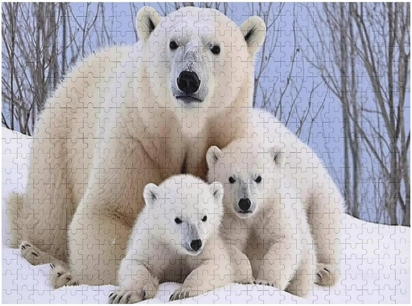 Puzzles for Adults 500 Pieces - Polar Bear Animals Best Challenging Puzzles for Cognitive Workout - Safe Eco-Friendly - Most Popular Leisure Activities