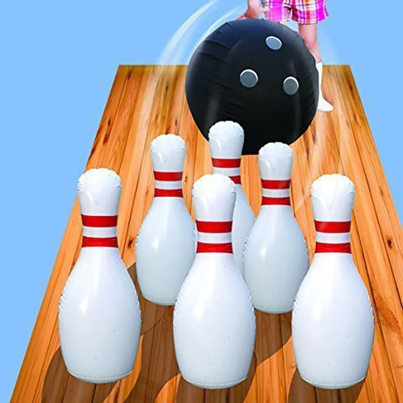 PVC Inflatable Bowling Set - Indoor and Outdoor Bowling Ball and Pins