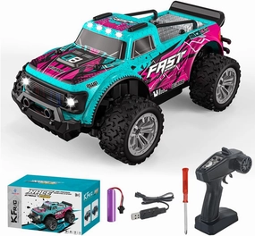 QI Xin Remote Control RC Trucks, 1/20 RC Cars,2.4GHZ Remote Control,2WD 20Km/h with LedLight,Remote Control Monster Truck Racing car for Kids and Boys