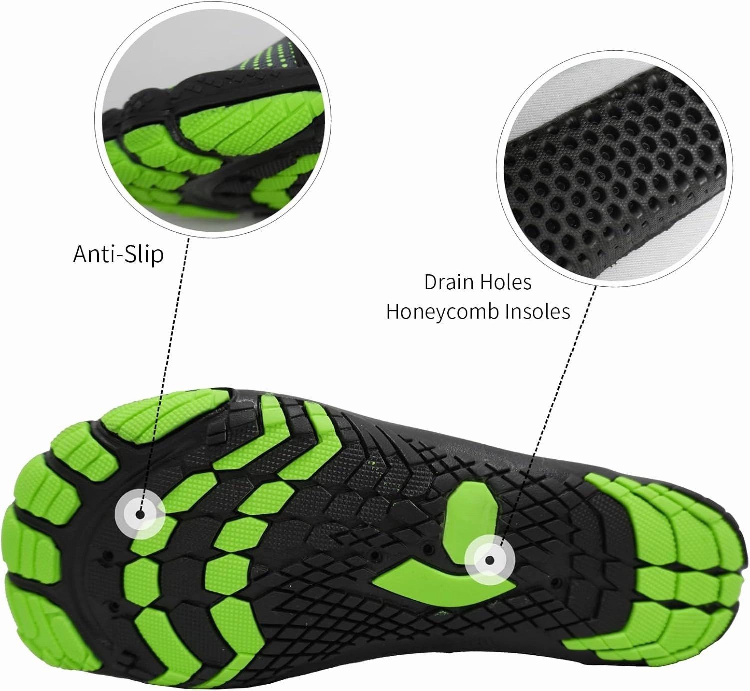 Queday Water Shoes for Women Men Quick Dry Barefoot Shoes Athletic Lightweight Sports Aqua Socks Outdoor Swim Fishing Hiking Diving Surf Walking Kayaking