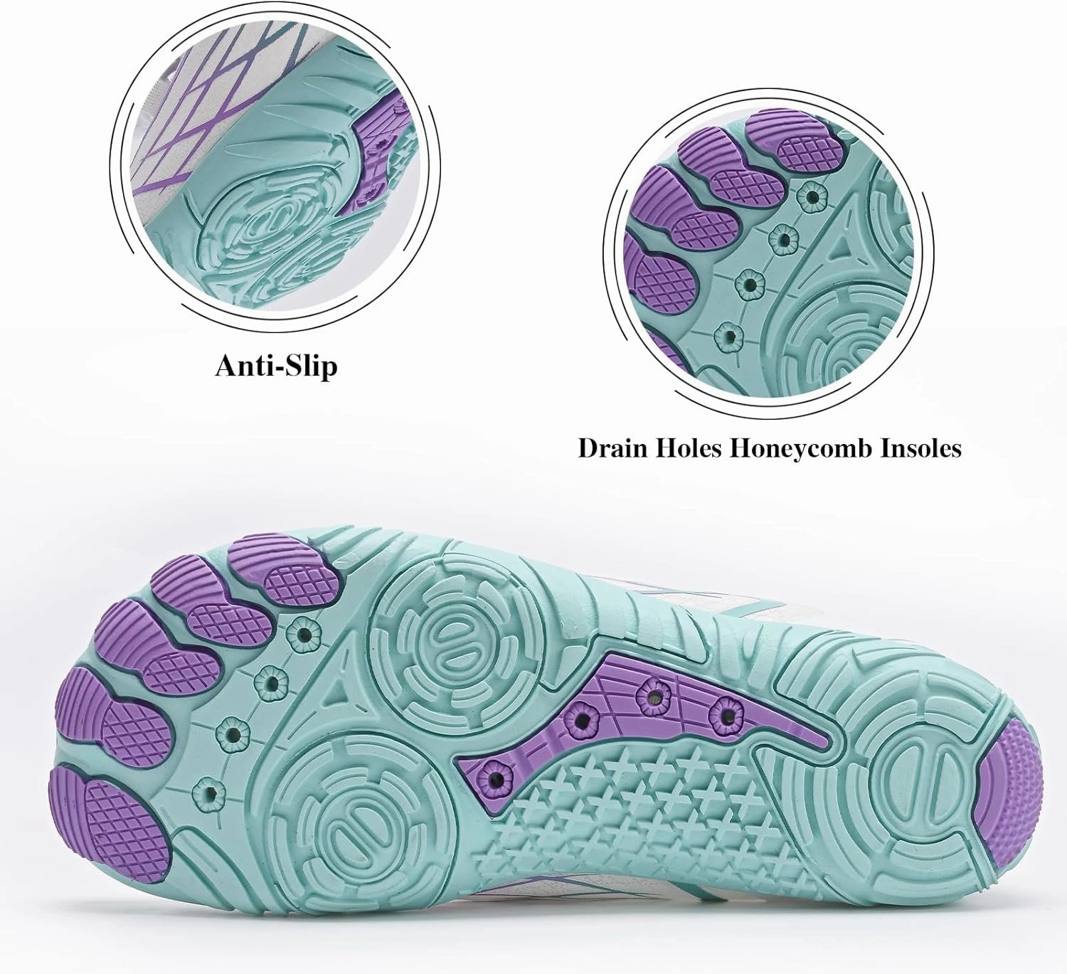 Queday Water Shoes for Women Men Quick Dry Barefoot Shoes Athletic Lightweight Sports Aqua Socks Outdoor Swim Hiking Diving Surf Fishing Walking Kayaking