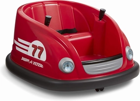 Radio Flyer 6V Battery Powered Bumper Car, Electric Ride On with Remote, Toddler Ride On Toy for Ages 1.5  Years