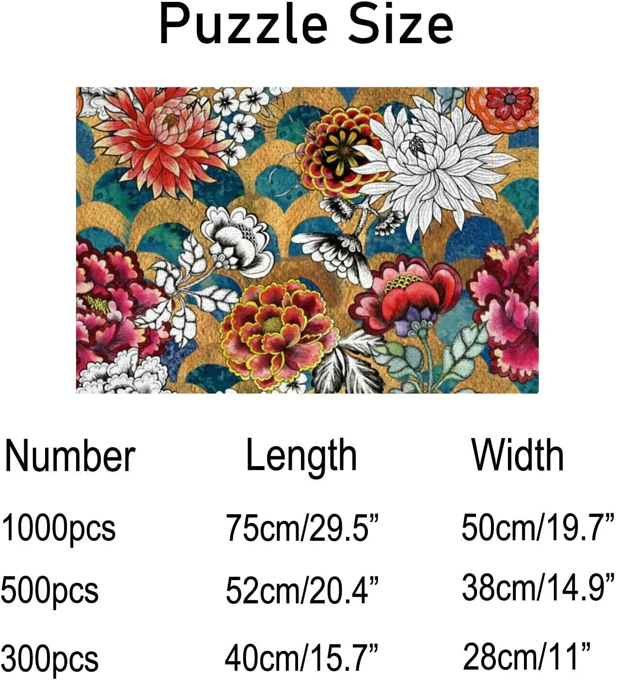 Rashu Jigsaw Puzzles for Adult Large PictureMermaid Fish Scale Wave LuxuryWooden Puzzles Intelligent Education Brain Puzzles Game Home Wall Decor 300 pcs