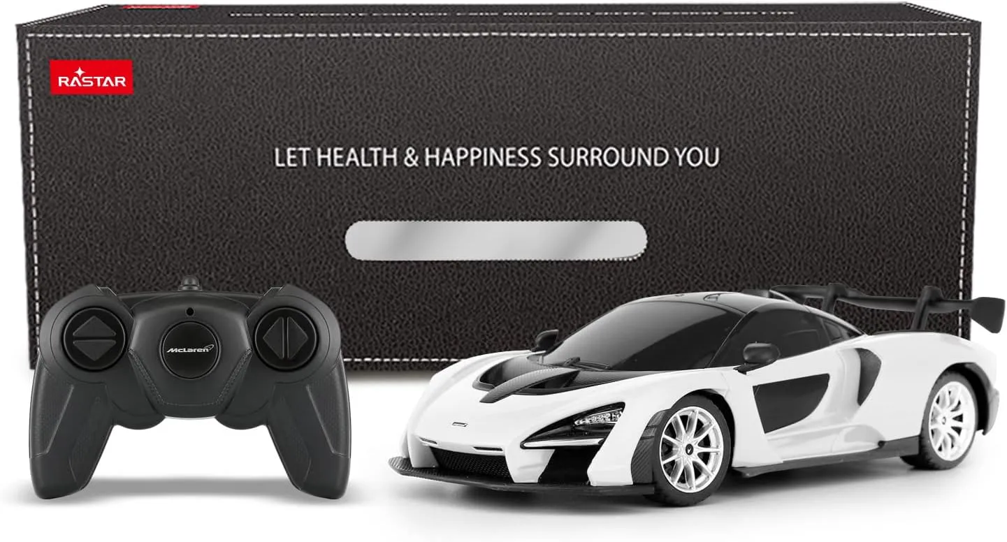 RASTAR RC Toy, McLaren Senna 1:24 Remote Control RC Car, McLaren Toy Car for Boys - White