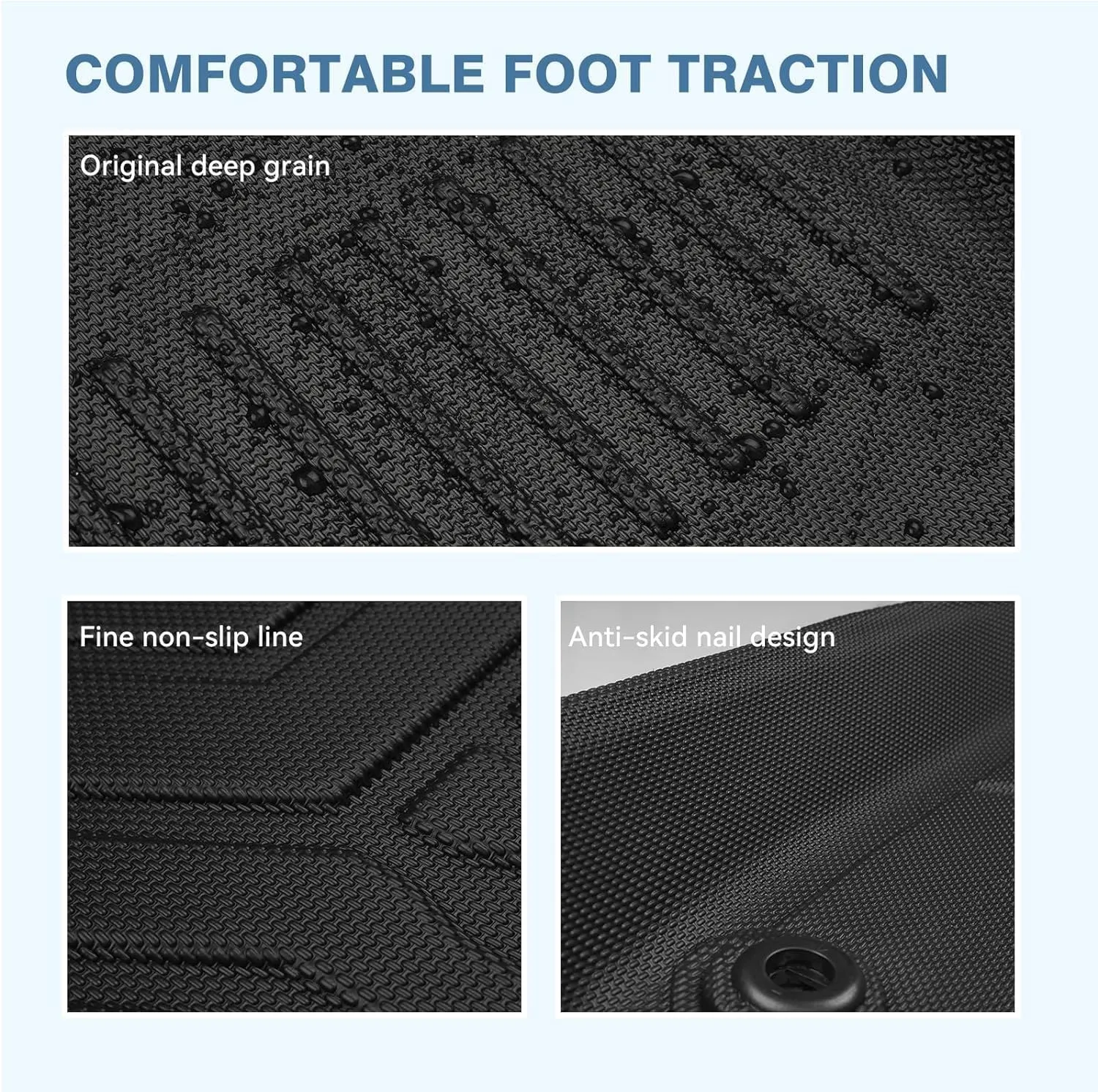 RAV4 Floor Mats AOMSAZTO Floor Liners Fit for Toyota RAV4 2019-2025 (Not Fit Hybrid): All Weather Automotive Floor Mats - 1st & 2nd Row Full Set Rubber Floor Liners - Anti Skid Car Mats