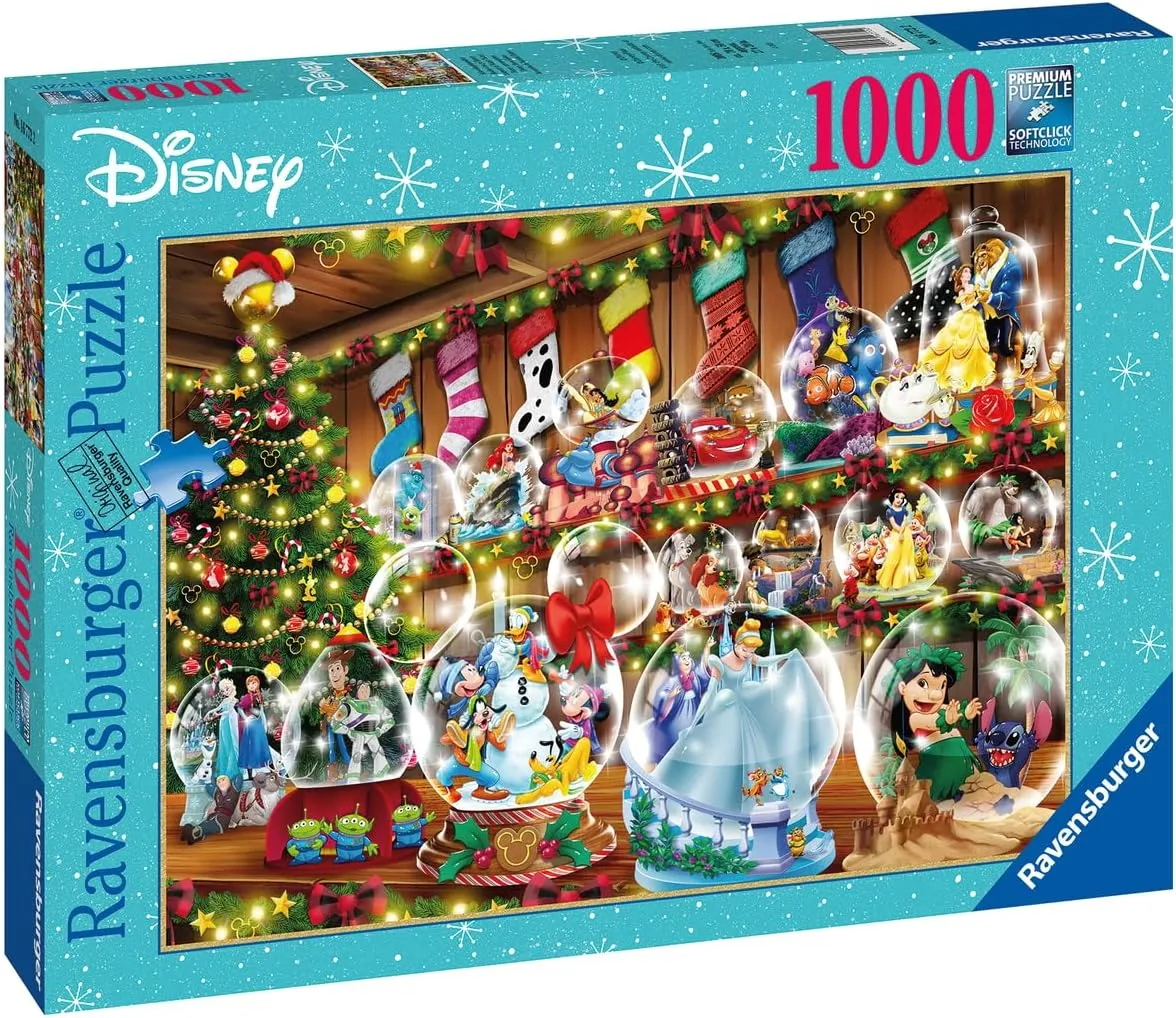 Ravensburger Disney Snow Globes Jigsaw Puzzle - 1000 Piece, Adult Friendly | Unique Softclick Technology | Vibrant & Matte Finish