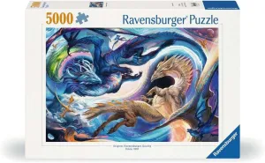Ravensburger Dragon Day and Night 5000 Piece Jigsaw Puzzle for Adults -12000813 - Handcrafted Tooling, Made in Germany, Every Piece Fits Together Perfectly