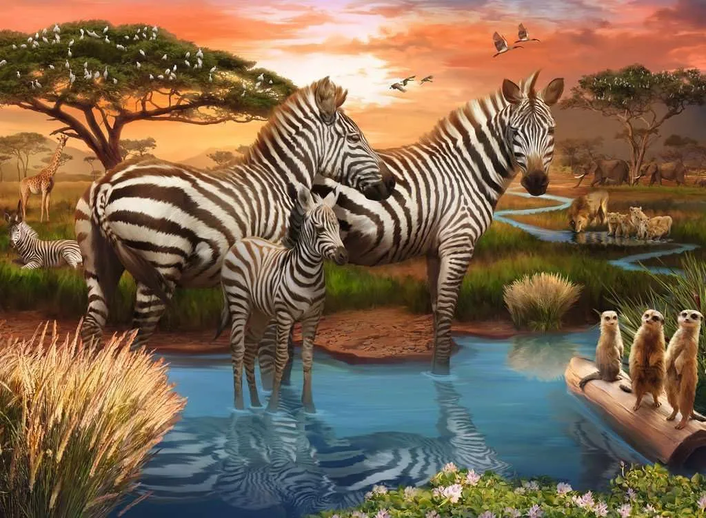 Ravensburger Zebra Jigsaw Puzzle - 500 Piece | Unique, Softclick Technology Vibrant, Glare-Free Imagery | Ideal for Kids, Teens, and Adults | FSC Certified