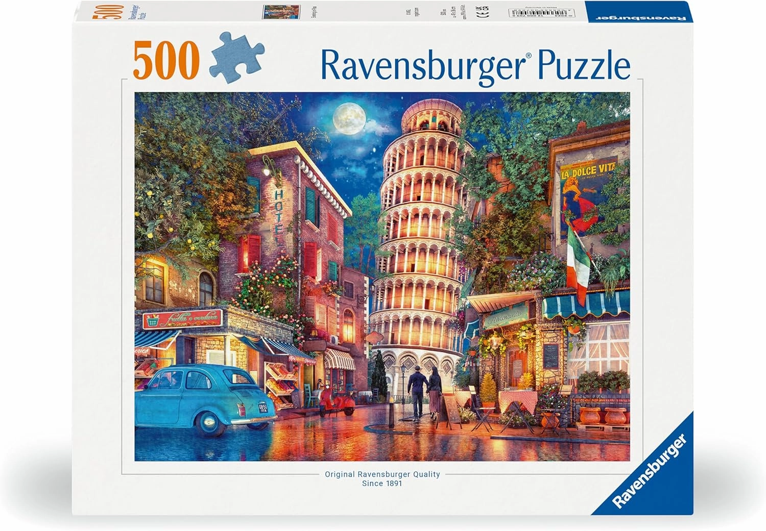 Ravensburger Evening in Pisa 500 Piece Jigsaw Puzzle for Adults - Every Piece Unique | Anti-Glare Surface | Amazon Exclusive