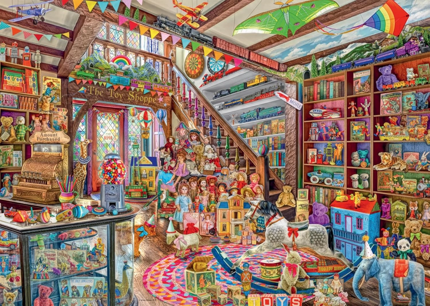 Ravensburger The Fantasy Toy Shop 1000 Piece Jigsaw Puzzle for Adults | Unique, Pieces | Anti-Glare Surface | FSC Certified, Eco-Friendly | Amazon Exclusive