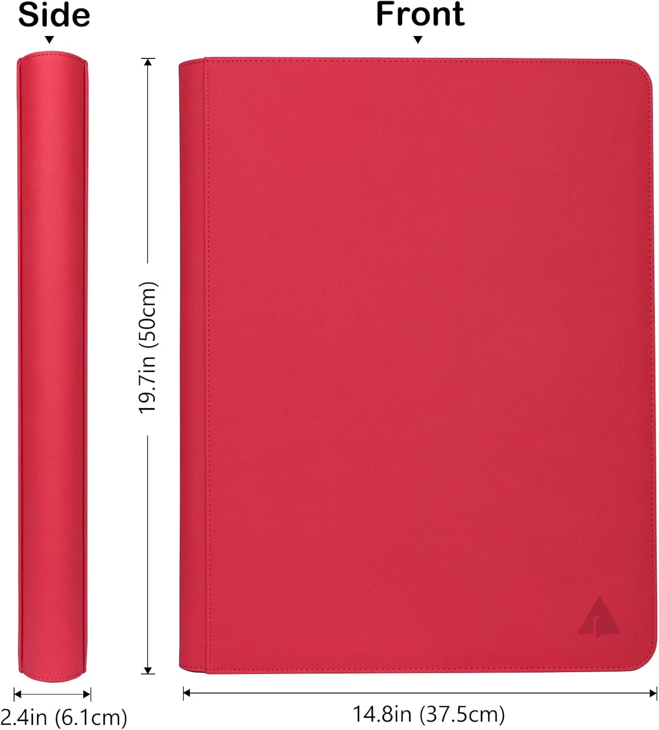 Rayvol 16-Pocket Toploader Binder, Holds 512 Toploaders 16 Pocket Top Loader Card Storage Case, 500   Ringless Double-Sided Pockets for Cards in 3 x 4'' Toploaders -Red