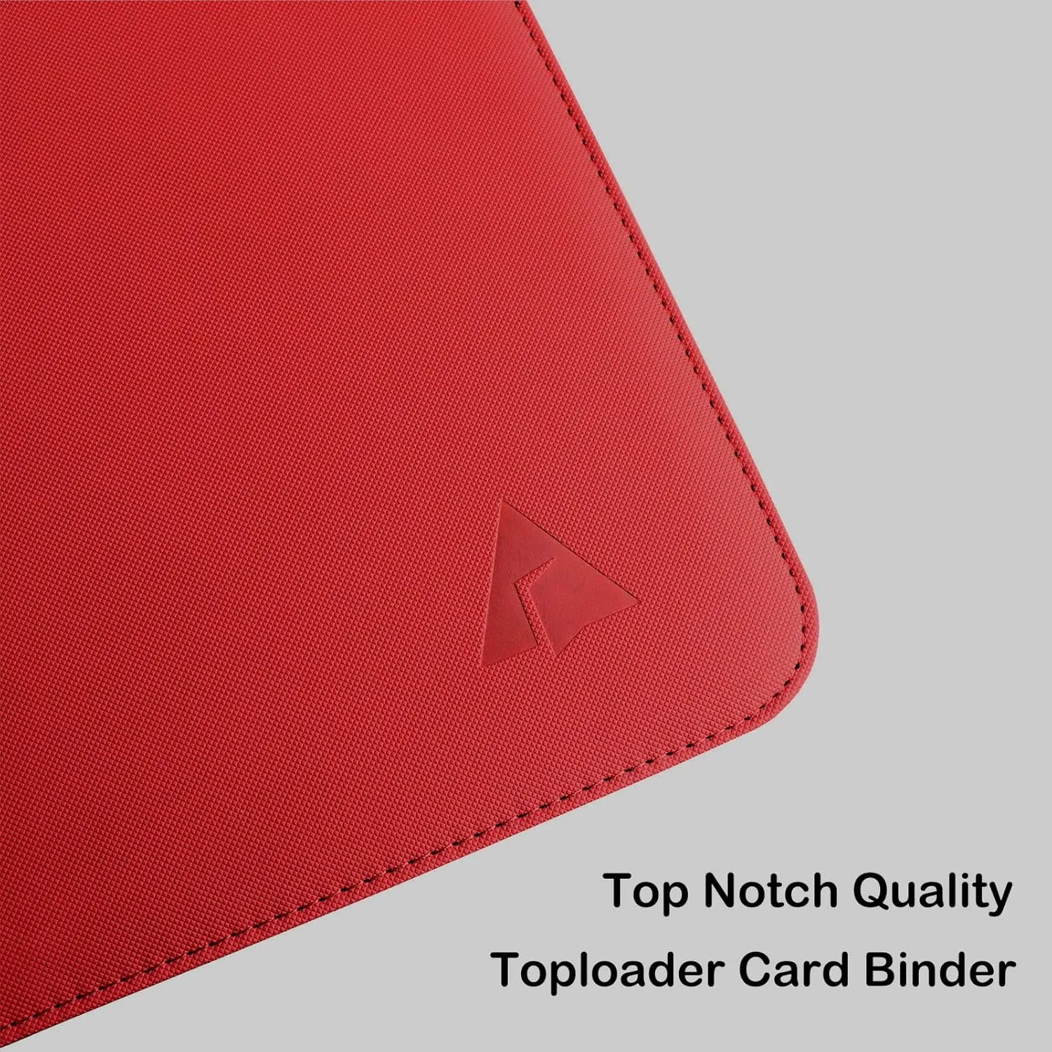 Rayvol 16-Pocket Toploader Binder, Holds 512 Toploaders 16 Pocket Top Loader Card Storage Case, 500   Ringless Double-Sided Pockets for Cards in 3 x 4'' Toploaders -Red