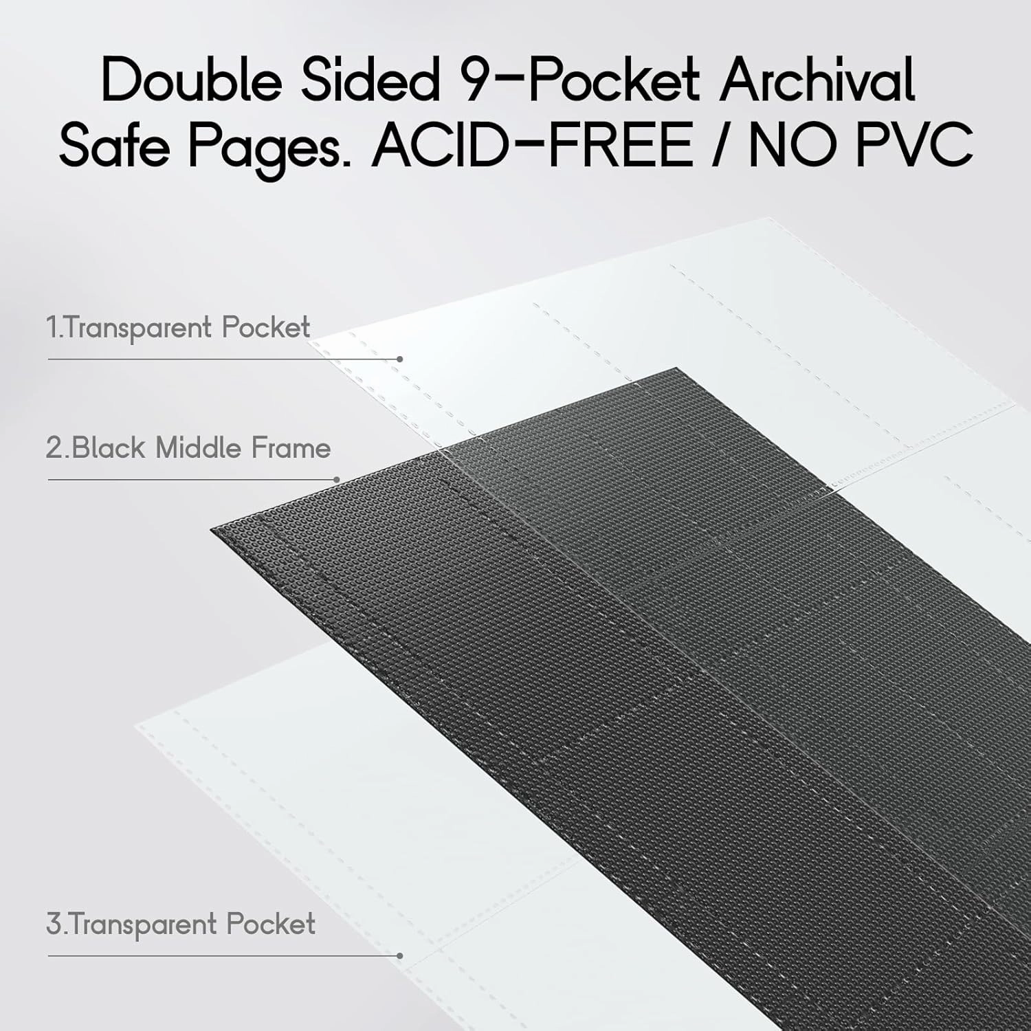 Rayvol Premium 9-Pocket Card Binder - Fits 828 Trading Cards, Side Loading Ringless Card Collection Album for TCG and Sports Cards -Violet