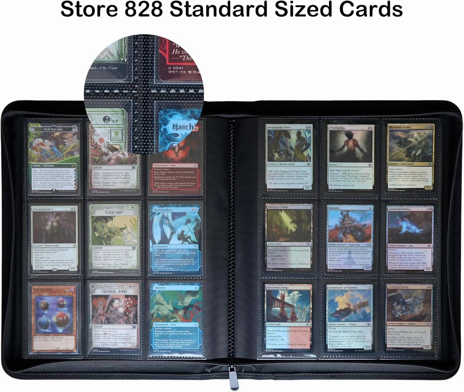 Rayvol Premium 9-Pocket Card Binder - Fits 828 Trading Cards, Side Loading Ringless Card Collection Album for TCG and Sports Cards -Violet