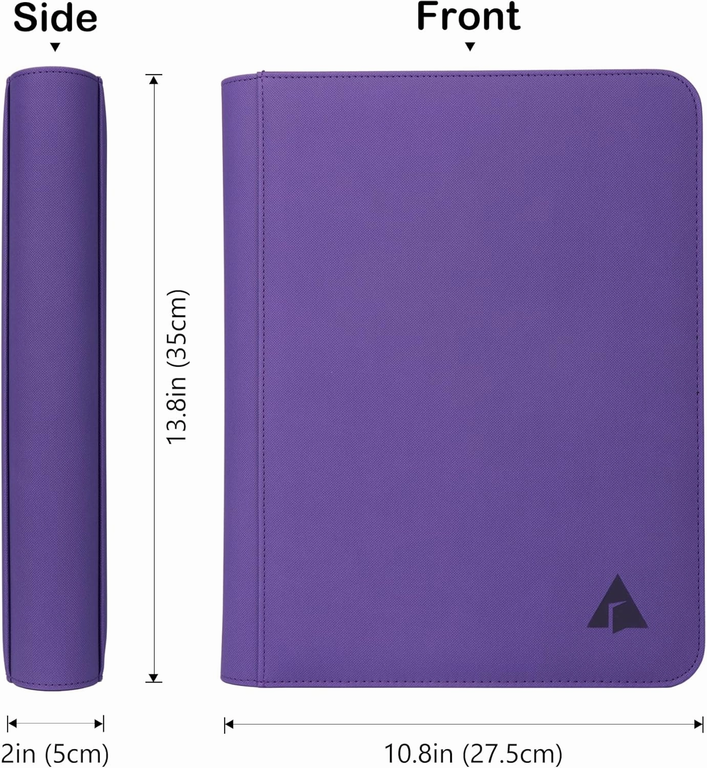 Rayvol Premium 9-Pocket Card Binder - Fits 828 Trading Cards, Side Loading Ringless Card Collection Album for TCG and Sports Cards -Violet