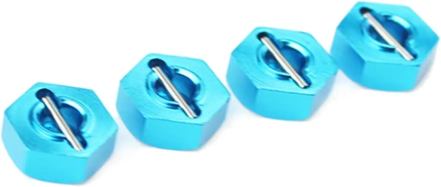 RC Car Accessories Compatible with Wltoys 12428 12423 for Feiyue for Fy-01 02 03 04 05 1/12 Rc Crawler Car Upgrade Parts Metal 1Set 4Pcs Hexagon