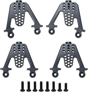 RC Car Accessories for Axial for SCX10 1/10 Metals Front Rear Shock Absorbers Shock Towers Mounting Post Lift Shocks RC Crawler Upgrade Parts(Gray)