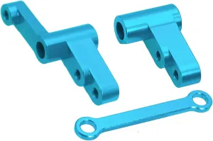 RC Car Accessories for MJX for Hyper Go 14301 14302 14303 1/14 CNC Metal Steering Modification Steering Group Assembly RC Car Upgrades Parts(Blue)