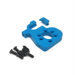 RC Car Accessories for WLtoys 144001 144002 144010 1/12 124017 124016 124017 124019 1/14 Metal Upgrade Brushless Motor Mount RC Car Parts(Blue)