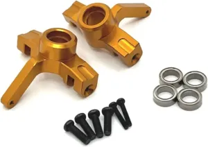 RC Car DIY Parts for HuanSu for JJRC C8802 YDJ-D879 14321 1/14 Full for Range of Metal Upgraded Front Steering Cup Remote Control Crawler Car Upgrade Accessories(Yellow)